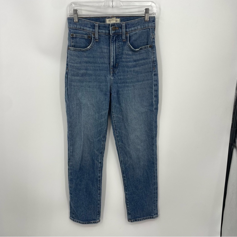 Madewell Classic‎ Straight Jean 25 Coldbrook Wash Blue Cotton High Rise AF697